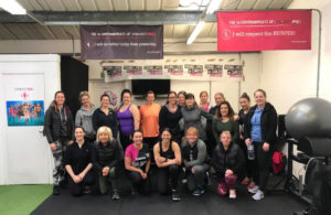 Group shot of girls at gym